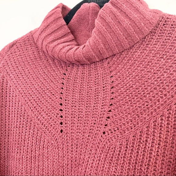 AMERICAN EAGLE Maroon Chenille Mock Sweater Dress - Picture 3 of 7